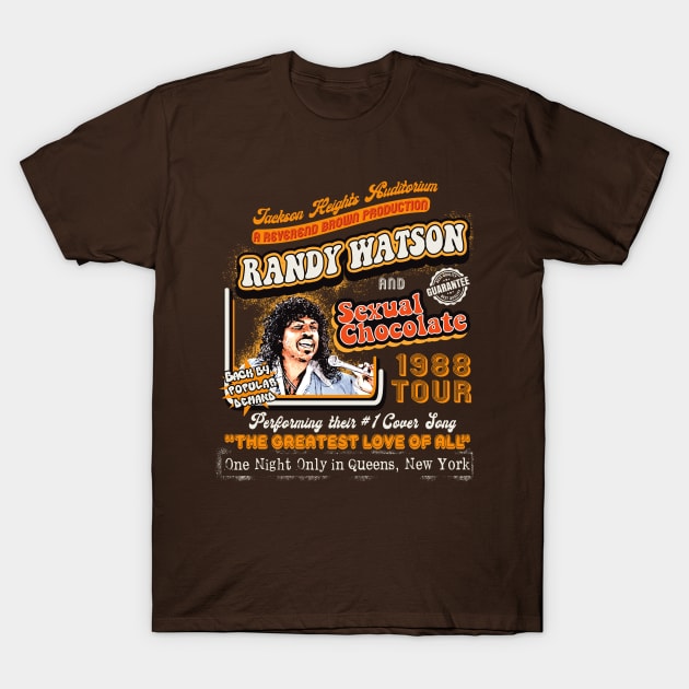 Randy Watson Sexual Chocolate Concert Poster T-Shirt by Alema Art